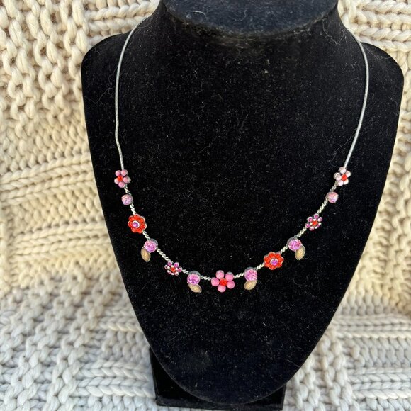 vintage Jewelry - Vintage dainty floral necklace fairycore